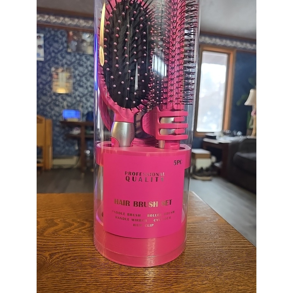 Professional Quality Five-piece Hairbrush Set Green NWT‎